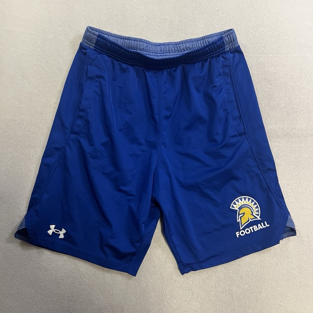 Under Armour SJSU San Jose State Spartans Football Shorts Men's Size Medium Blue